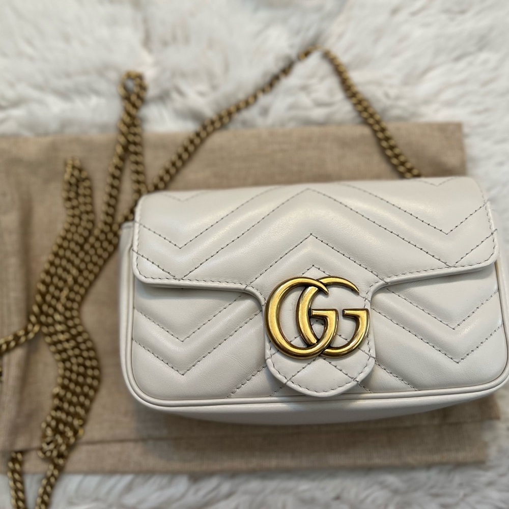 GUCCI - GG Marmont matelassé leather super mini bag